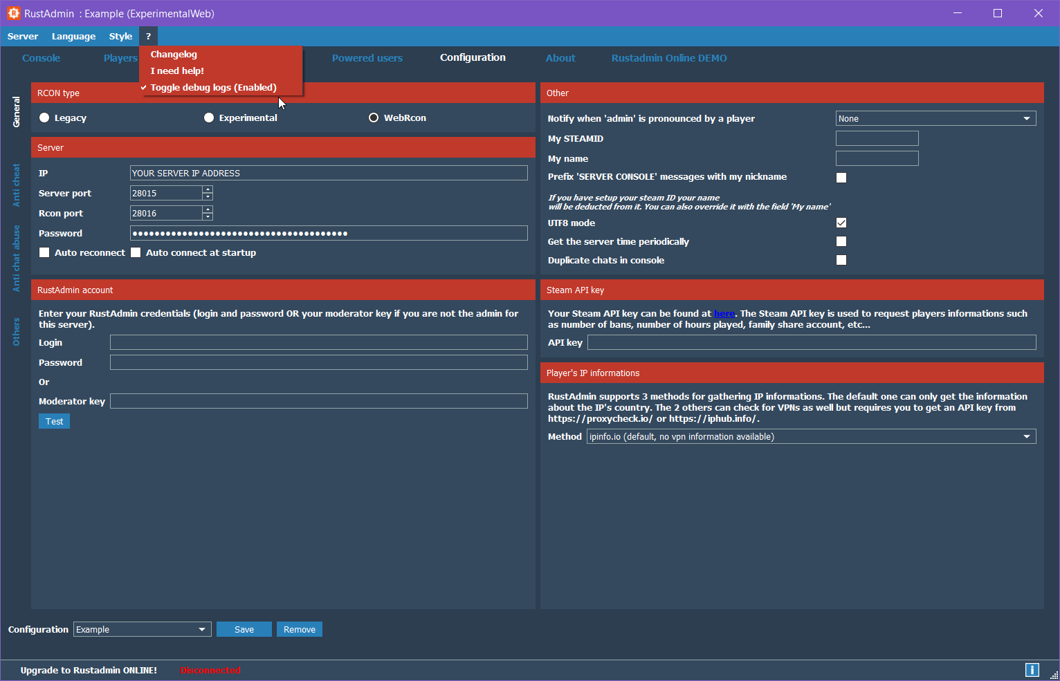 Debug Mode